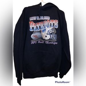 Vintage 90s Patriots AFC Champions hoodie made in the USA